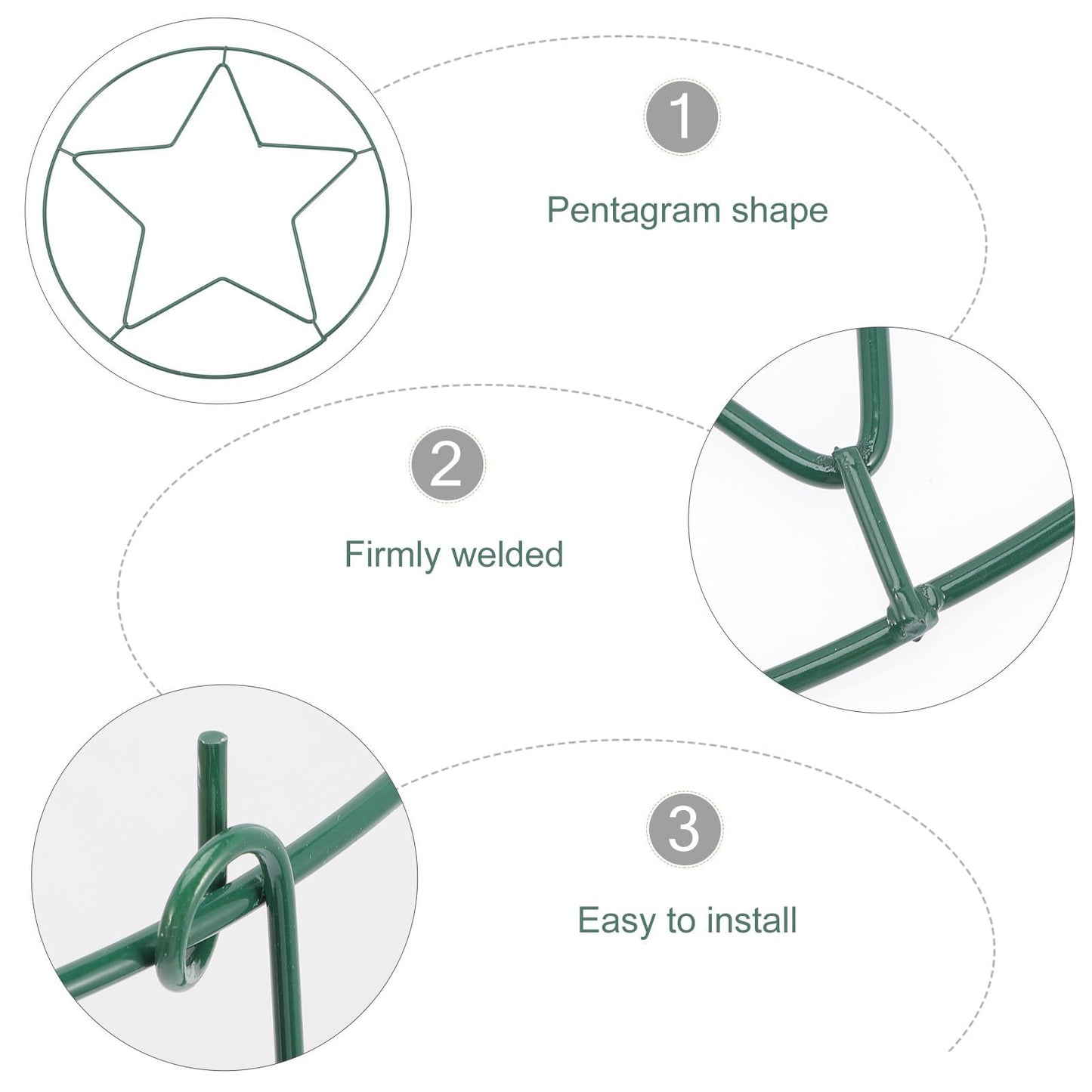 BESPORTBLE Garden Vine Plant Trellis Climbing Support Stand Metal Frame Green 30x45cm for Outdoor Indoor Potted Plants