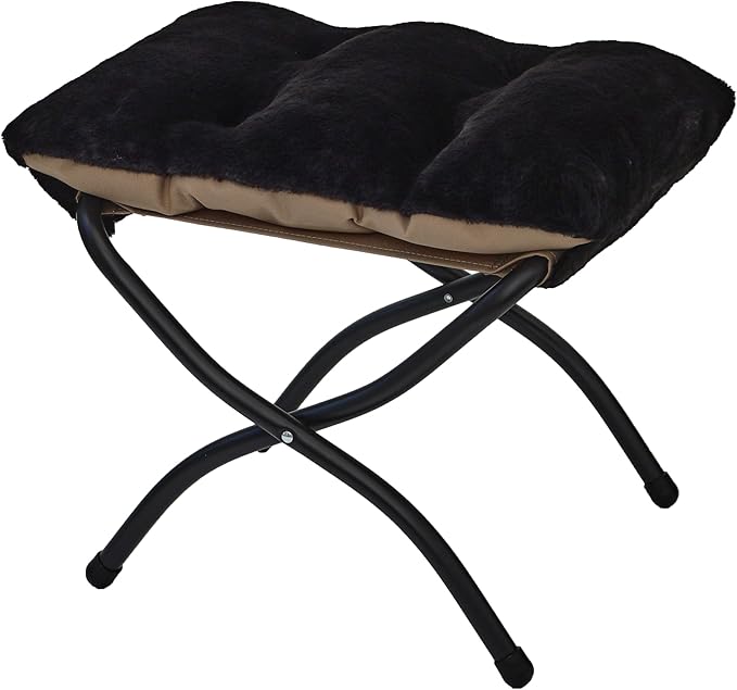 15" Folding Ottoman, Foldable Footrest Stool, Portable Small Foot Stool