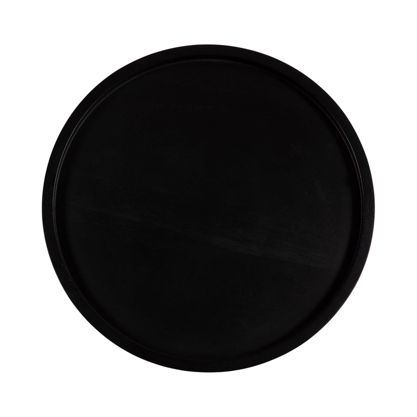 Kate and Laurel Halsey Round Lazy Susan Tray Organizer; 18 Inch Diameter; Black; Transitional Round Countertop Organizer with Turning Lazy Susan for Kitchen Storage