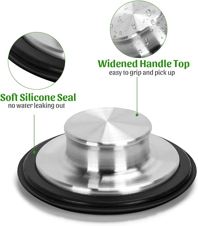3PCS - Windran Kitchen Sink Drain Strainer and Sink Drain Stopper Set, Upgraded