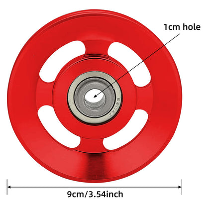 Topfinder Aluminium Alloy Gym Pulley 90 mm (1, Red)