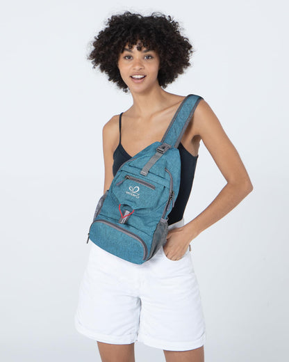 Waterfly Packable Small Crossbody Sling Backpack Foldable Shoulder Chest Bag Daypack for Hiking Traveling Men Women