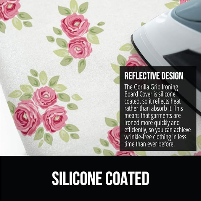 GORILLA GRIP The Original Ironing Board Cover and Pad, Silicone Coating