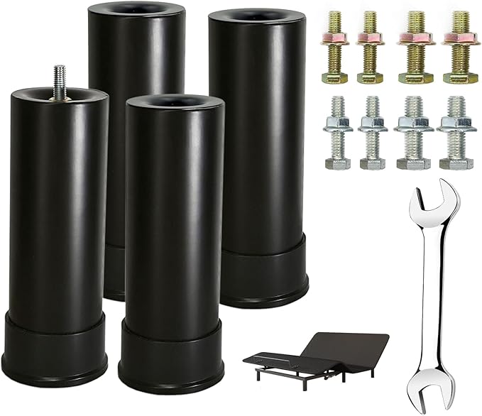 7 Inch Metal Bed Base Frame Leg Replacement Heavy Duty Extra Height Leg