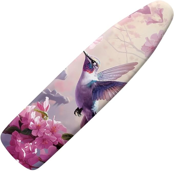 Hummingbird Flower Ironing Board Cover and Pad Standard Size Padding Decorative