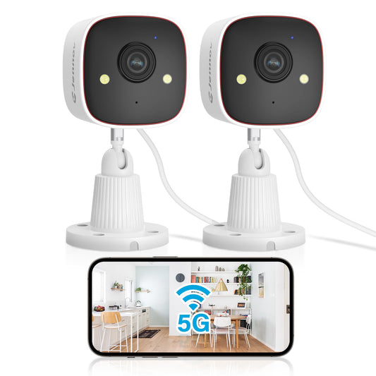 Jennov Outdoor/Indoor Security Cameras 5Ghz/2.4Ghz, 2K HD WiFi/Color Night Vision/Motion Detection /2-Way Audio/IP66 Waterproof Pet Dog Cat Baby Monitor Camera for Home Security