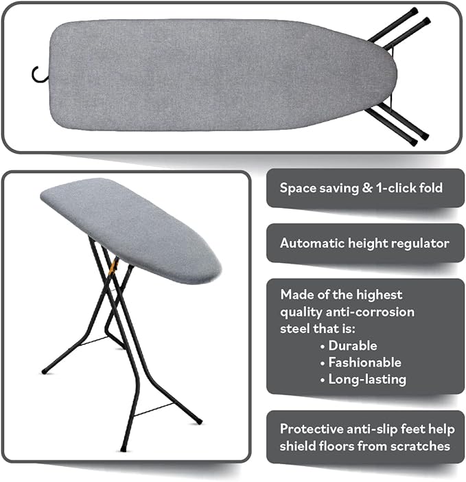 Bartnelli Pulse Ironing Board | Made in Europe | Patent Space Saving Smart