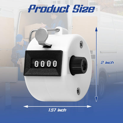 CINDALOG 4-Digit Handheld Mechanical Counter Clicker with Finger Ring, Tally Counter for Inventory Counting, Sports Scoring, Coaching, Events and Classroom Attendance