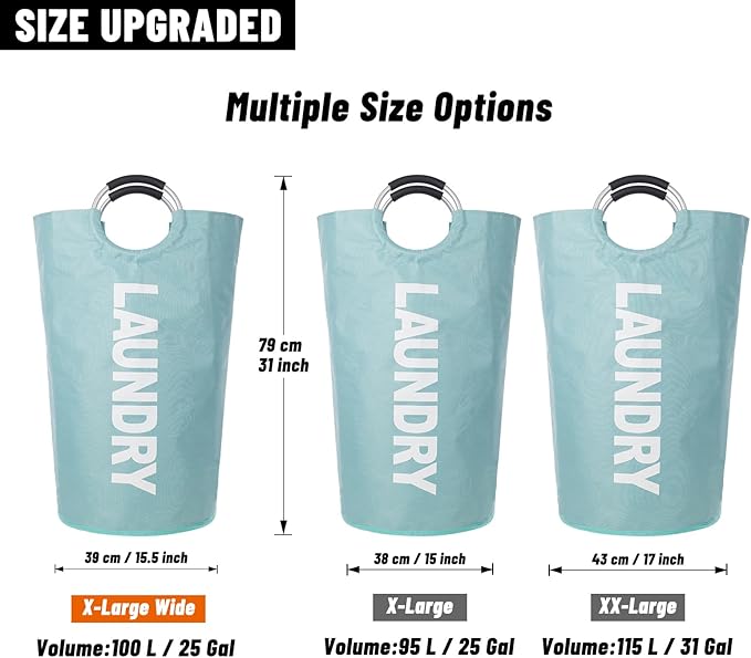 Caroeas 100L Laundry Basket, Large Laundry Hamper, Laundry Bag