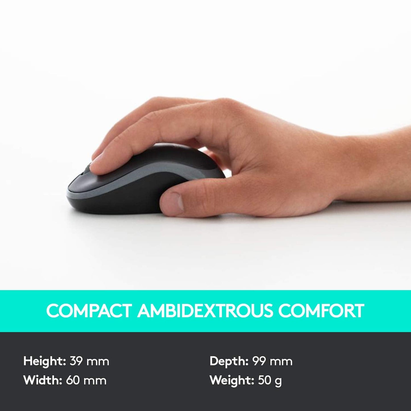 Logitech MK330 Wireless Keyboard and Mouse Combo for Windows, 2.4 GHz Wireless with USB-Receiver, Portable Mouse, Multimedia Keys, Long Battery Life, PC/Laptop, QWERTY UK Layout - Black