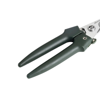 LIVINGO 7.5 Inch Garden Pruning Shears Set, Stainless Steel Straight & Curved Blades with Spring Lock, Hand Pruners for Trimming Plants, Flowers, Herbs and Small Branches
