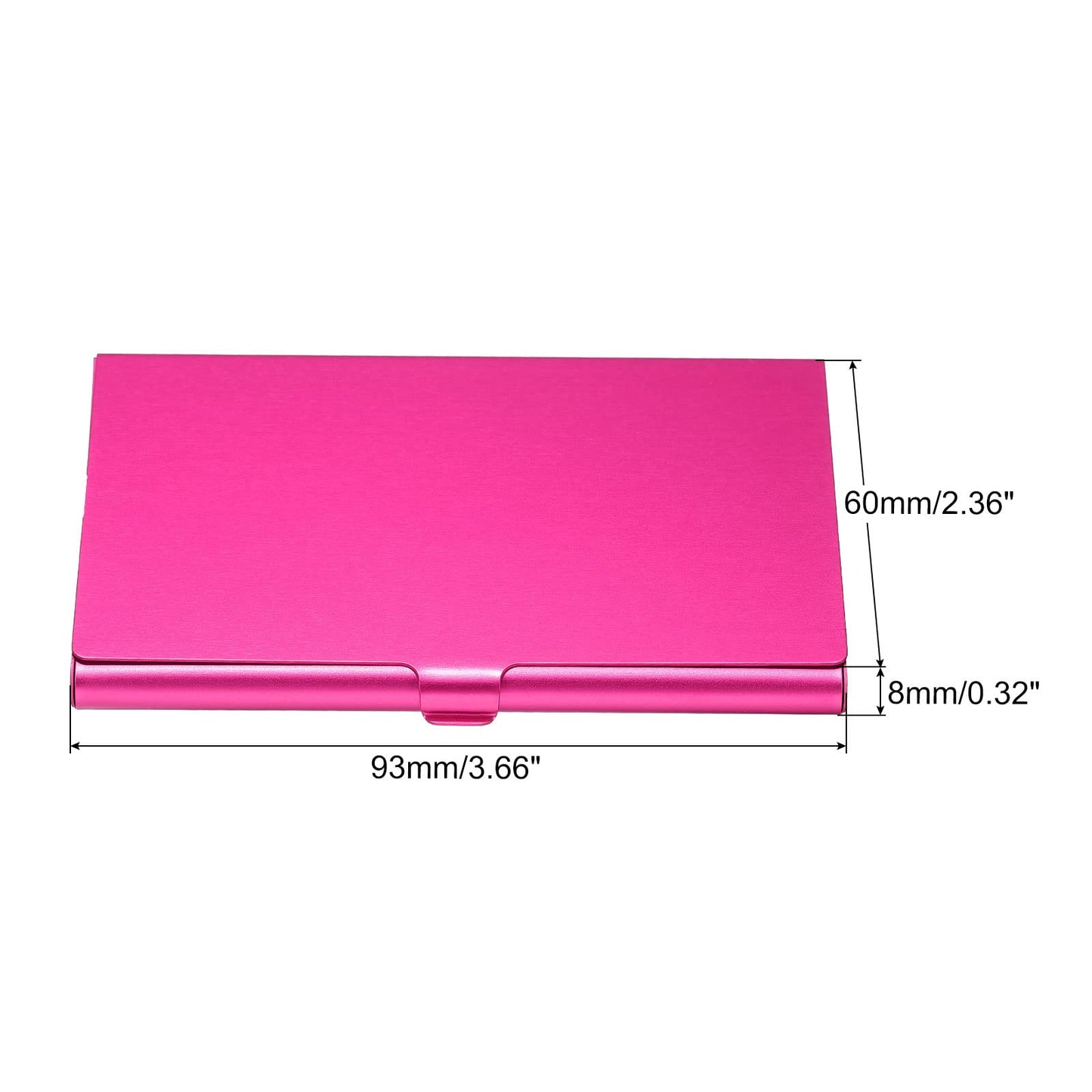 PATIKIL Business Card Holder, Aluminum Alloy Flip Cover Slim Name Cards Case for Women Men, Rose Red