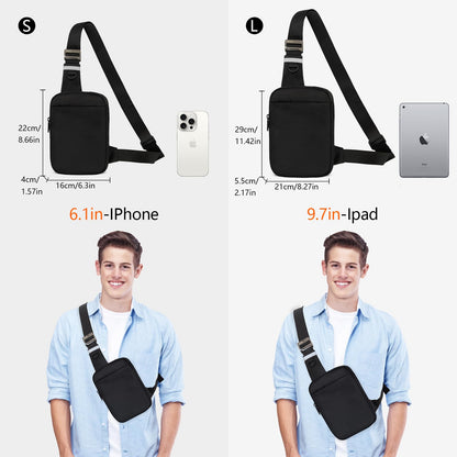 OSOCE Small Sling Bag for Men Women with RFID Pocket, Anti Theft Crossbody Chest Bag Casual Daypack Travel Bag for Hiking Shopping