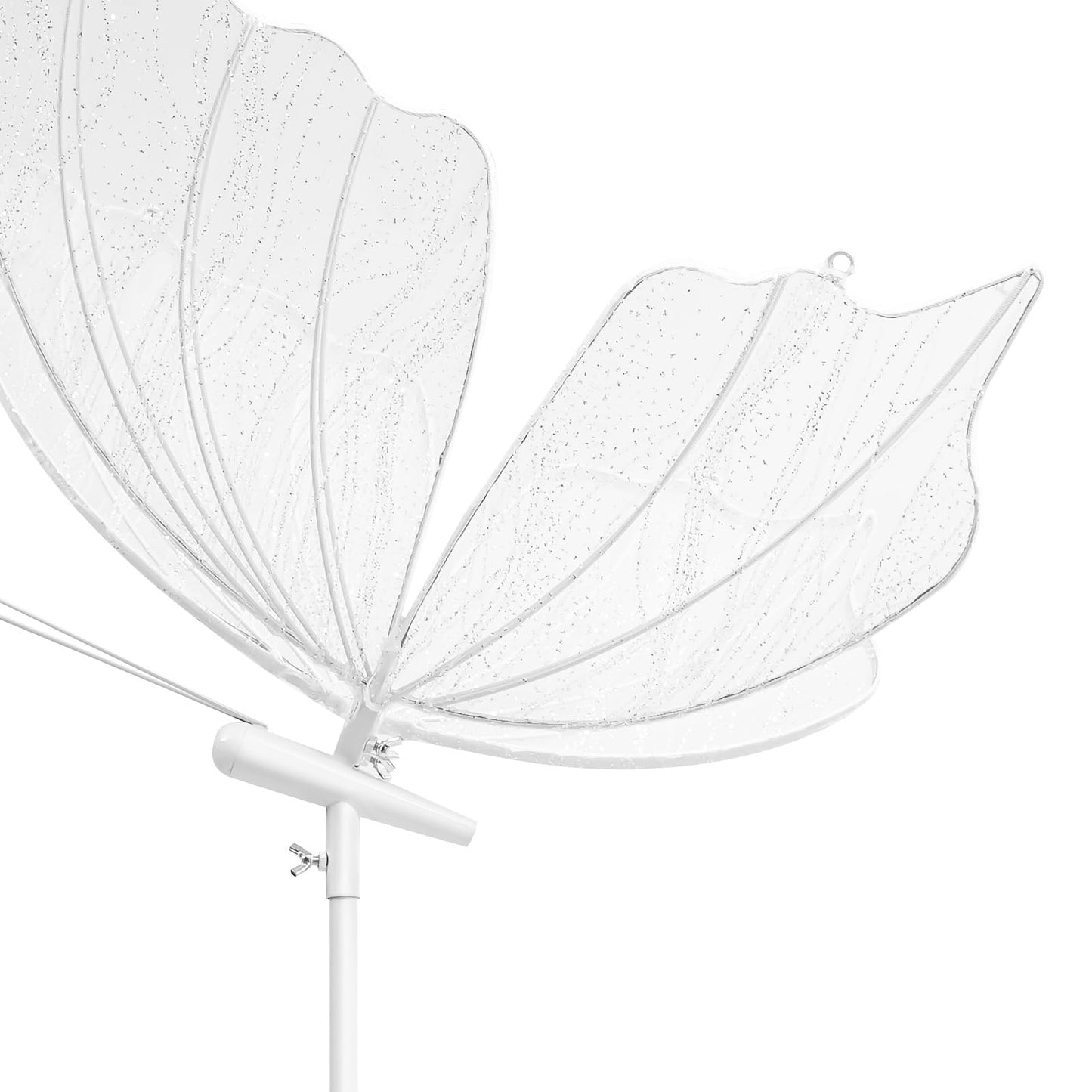 DYRABREST 2-Pack Butterfly Wedding Aisle Lights Romantic Butterfly LED Decoration Lights, Adjustable Height 57.5-70.1in LED Decor with Dual Mounting for Indoor Weddings (White, White Light)