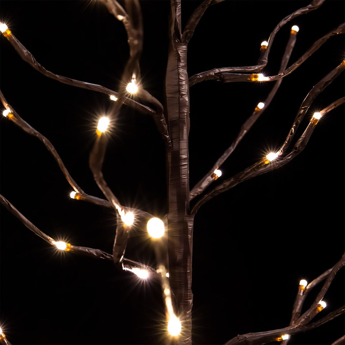 TYBEEU 5ft Star Light Tree with 216 Warm White LEDs for Holiday Decor - Dimmable, UL Certified, Waterproof - Ideal for Indoor and Outdoor Decoration