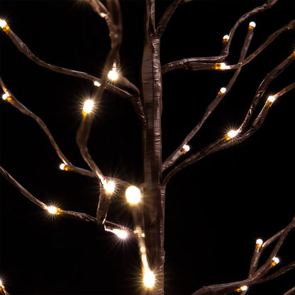 TYBEEU 5ft Star Light Tree with 216 Warm White LEDs for Holiday Decor - Dimmable, UL Certified, Waterproof - Ideal for Indoor and Outdoor Decoration