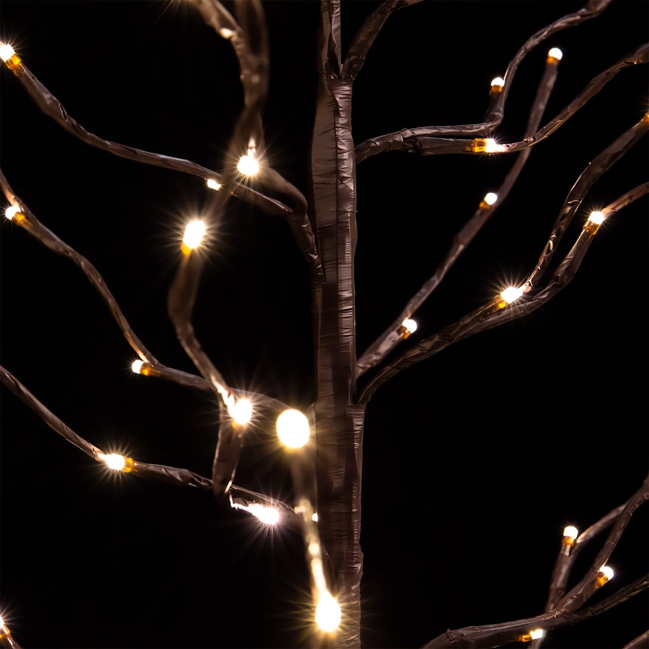 TYBEEU 5ft Star Light Tree with 216 Warm White LEDs for Holiday Decor - Dimmable, UL Certified, Waterproof - Ideal for Indoor and Outdoor Decoration