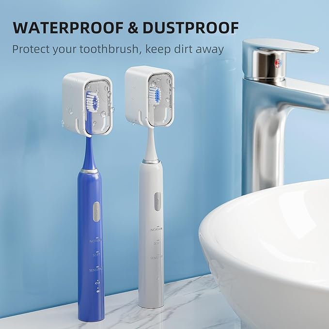 Travel Toothbrush Head Cover 2PCS, Electric Toothbrush Covers Caps, Ventilated