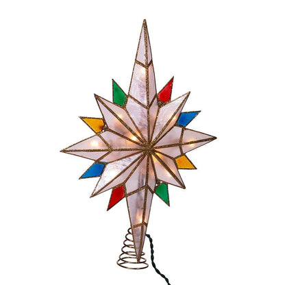 Kurt S. Adler 10-Light Bethlehem Capiz Star Multi-Tip Treetop