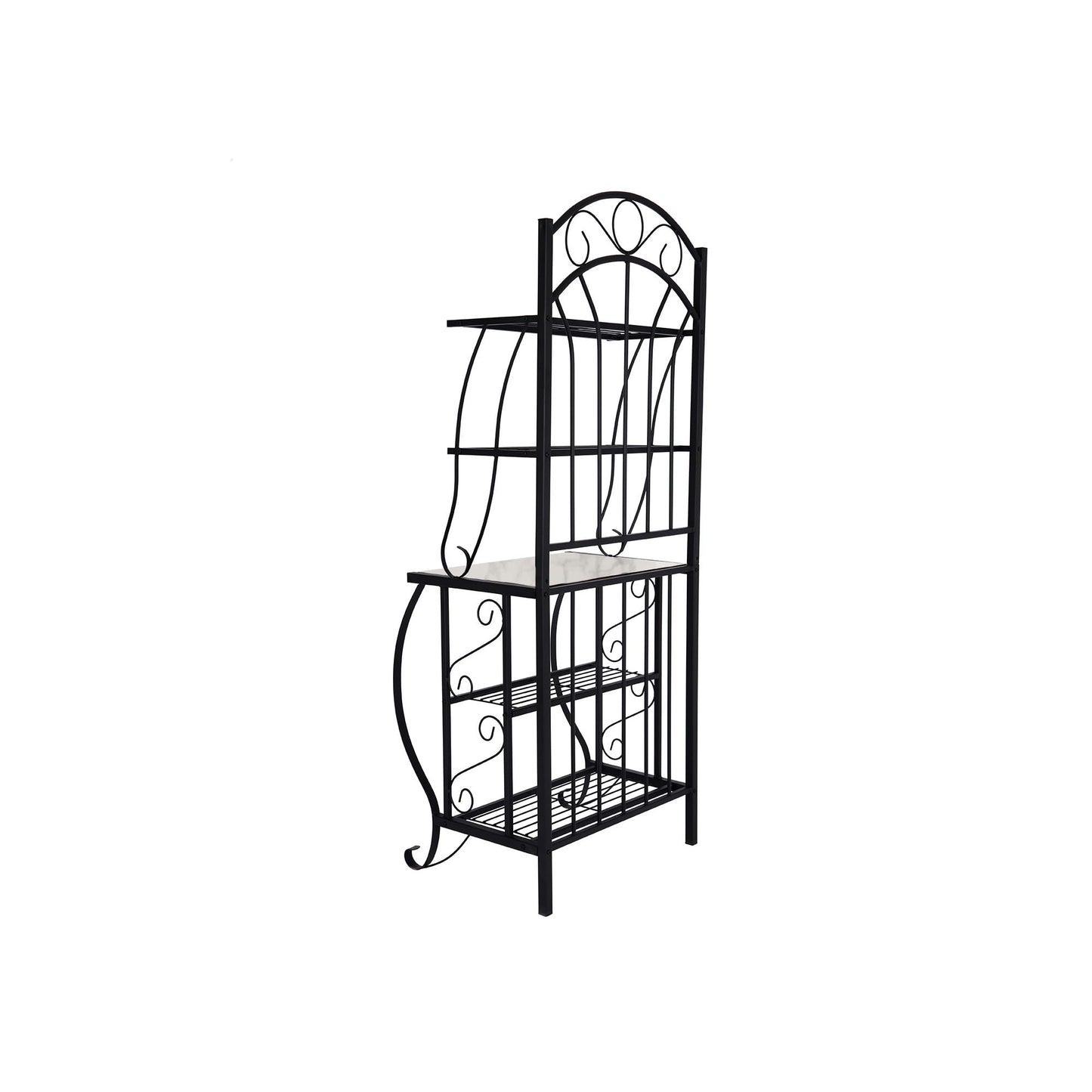 Boraam Valencia Baker's Rack with Faux Marble Shelf