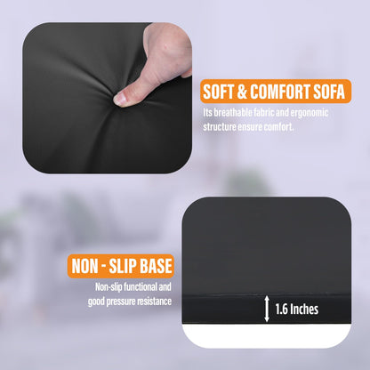 Gymnastics Mats Foldable Tumbling Mats Portable Gymnastics Exercise Mat Thick Gymnastics Tumbling Mats Pad Home Exercise Panel Mat With Carrying Handles(3 Folding 2FT L 6FT W,Black)