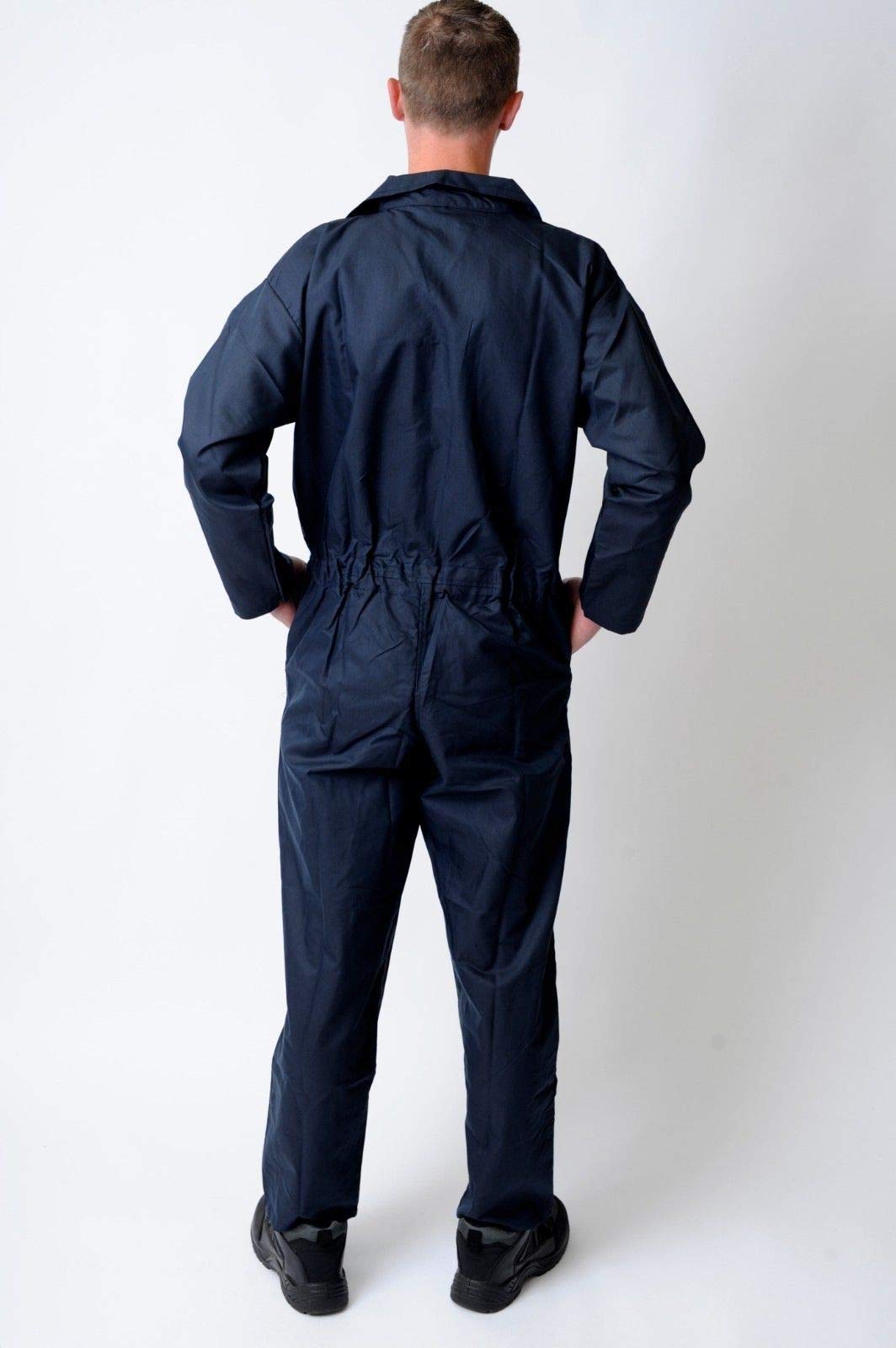 GRS Mens C2 Dark Navy Work Overall - Protective Coverall Workwear Boiler Suit for Mechanics Workshop Warehouse College Student Garages DIY (Medium - 42" Chest)