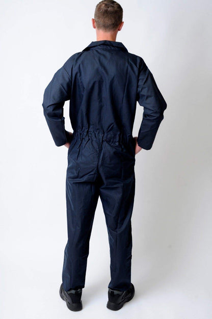 GRS Mens C2 Dark Navy Work Overall - Protective Coverall Workwear Boiler Suit for Mechanics Workshop Warehouse College Student Garages DIY (Medium - 42" Chest)