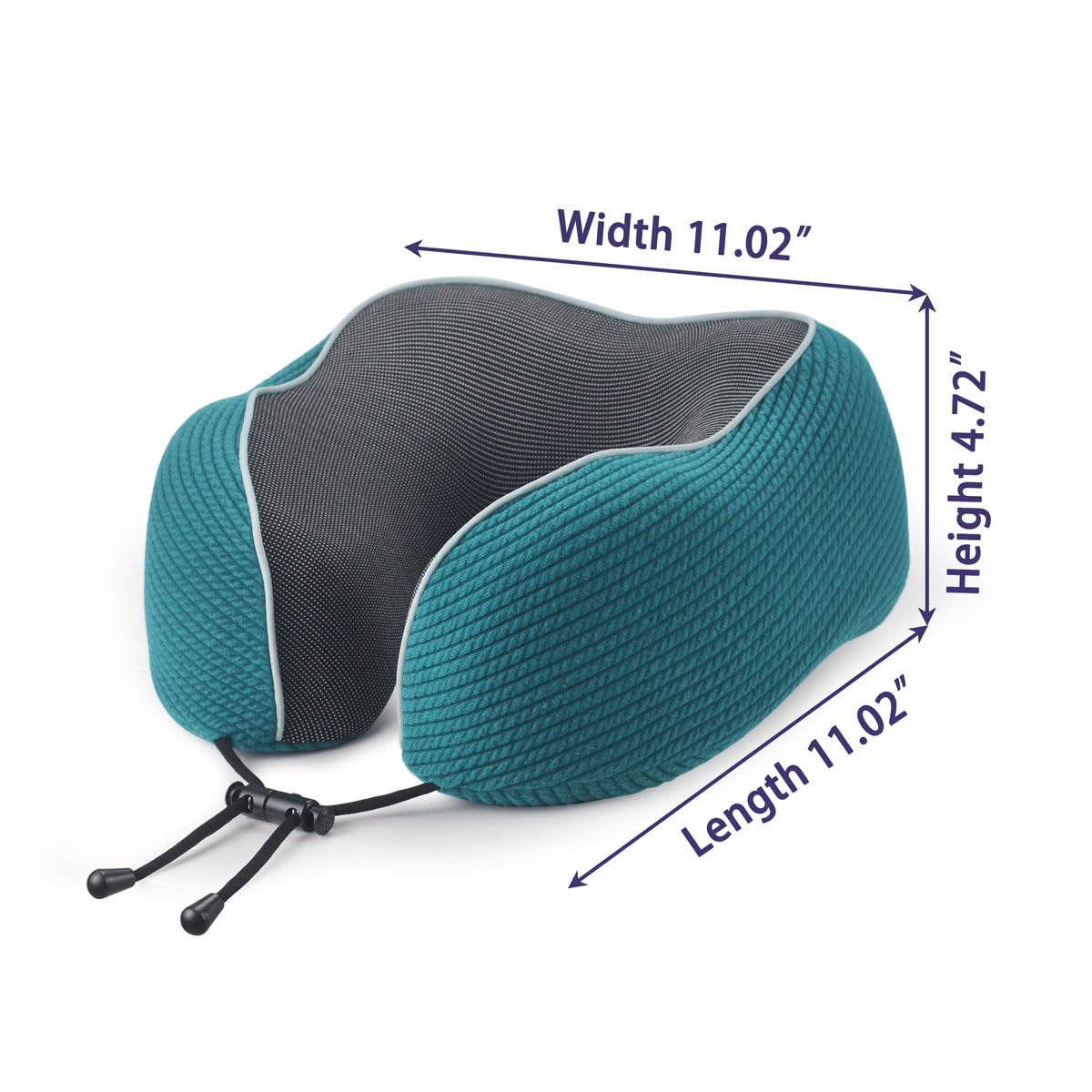 napfun Neck Pillow for Traveling, Upgraded Travel Neck Pillow for Airplane 100% Pure Memory Foam Travel Pillow for Flight Headrest Sleep, Portable Plane Accessories, Light Grey
