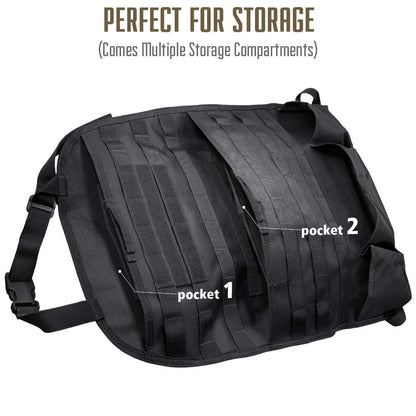 WYNEX Car Seat Back Organizer, Tactical Molle Vehicle Panel Universal Fit Car Backseat Cover Protector with 3 Storage Pouch - 2 Packs