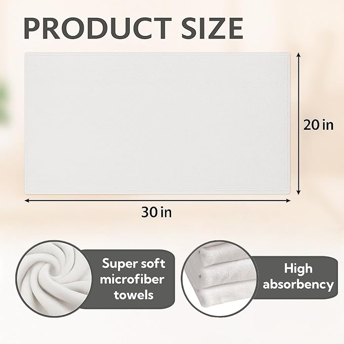 4Pcs Extra Large Microfiber Cleaning Cloths – 30x20 in Mop Towels