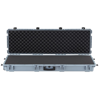 VEVOR Rifle Case, Hard Rifle Case with 4 Layers Fully-protective Foams, 52 inch Lockable Long Storage Case with Wheels, IP67 Waterproof & Dustproof, Grey