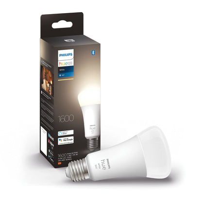 Philips Hue White Smart Light Bulb 100W - 1600 Lumen [E27 Edison Screw] with Bluetooth, Works with Alexa, Google Assistant, Apple Homekit