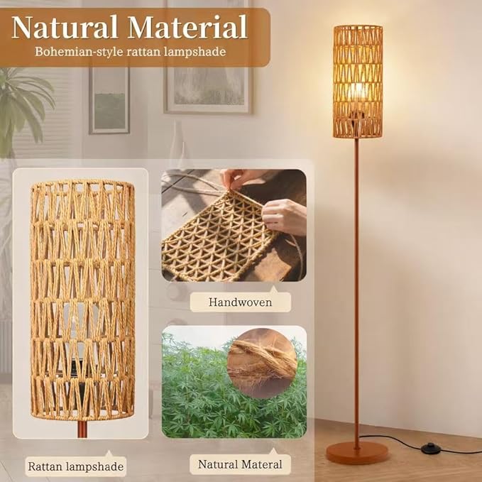 Ruiever Floor Lamp for Living Room, Farmhouse Floor lamp, Modern Standing lamp