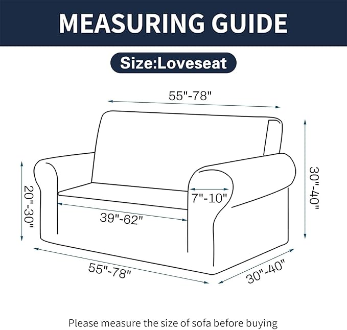 Cupuamon 2026 New Stretch Loveseat Sofa Slipcovers Couch Cover