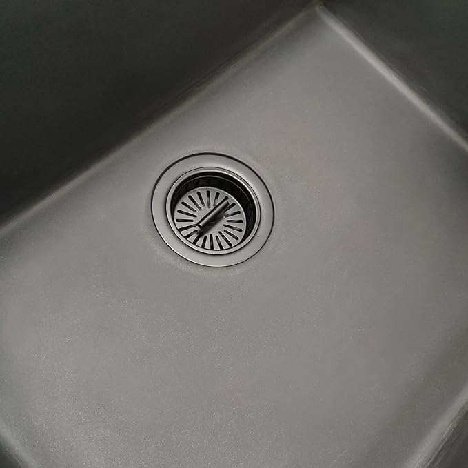 3-1/2 Inch Matte Black All Stainless Steel Kitchen Sink Drain Strainer Assembly