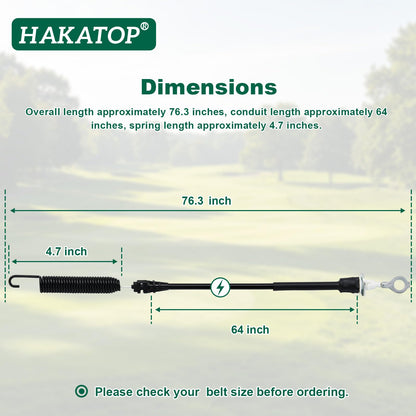 HAKATOP 946-05250 Blade Control Cable for Cub Cadet CC600 MTD Troy-Bilt Lawn Mower Replaces 746-05250 94605250 74605250