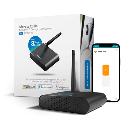 Smart Garage Door Opener Remote with External Antenna, Up to 3 Single Doors, Compatible with Apple HomeKit, Amazon Alexa,SmartThings, Google Assistant