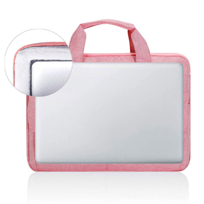 LANDICI Laptop Bag Case 15 15.6 Inch, Waterproof Computer Sleeve Cover with Shoulder Strap, Slim Briefcase for MacBook Pro 15/16 M3 M2 M1, MacBook Air 15,15-16" HP Lenovo Dell Asus Acer for Women,Pink