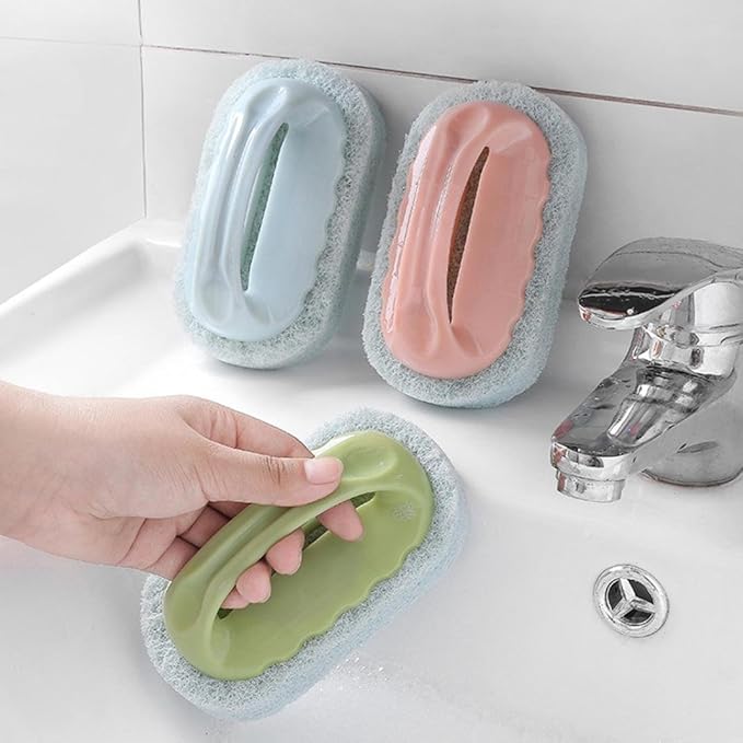 Kitchen Sponge Bathtub Pool Scrub Brush Strong Scouring Dish Washing Cleaning