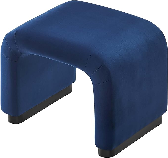 Modway Koda 24" Performance Velvet Upholstered Waterfall Stool or Side Table in