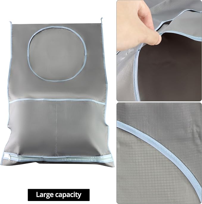 QWORK 2-Pack Hanging Laundry Hamper Bag, Over the Door Laundry Bag Saving