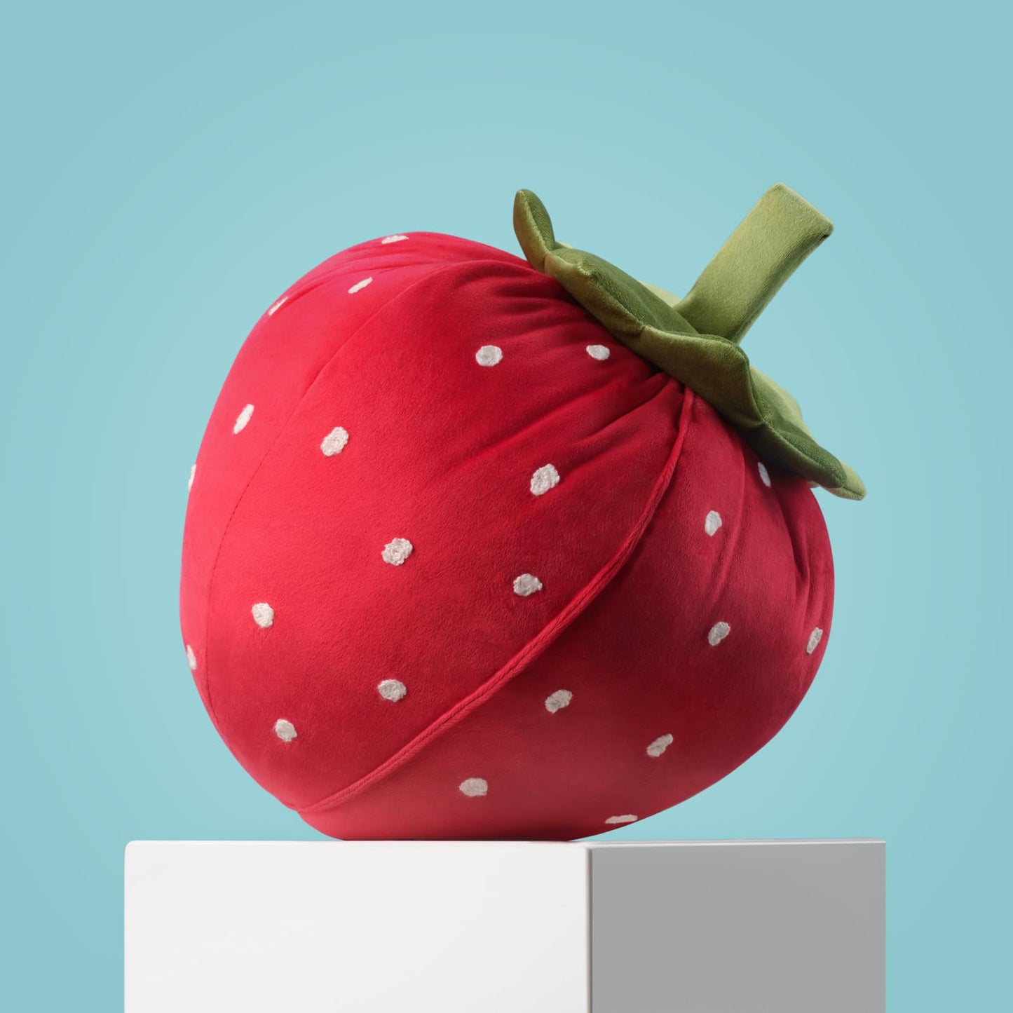 Phantoscope Papaya Shaped Throw Pillow, Fruit Themed Cushion for Couch, Bed and Chair, Pink, 10 x 15 inches