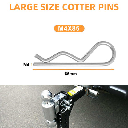 Heavy Duty Hitch Pins R Clips Spring Retaining Wire Hair Pins Cotter, Large Stainless Steel Spring Retaining Wire Hair Pins for Trailer Tractors Mower Carts Truck Lock System(Pack of 10)