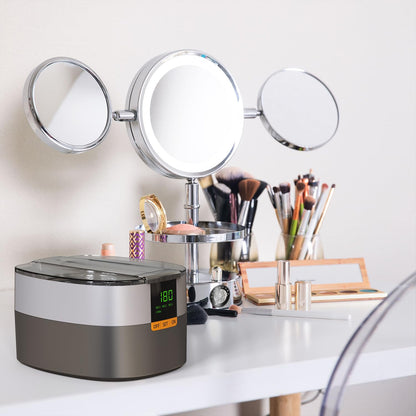 KECOOLKE Ultrasonic Cleaner 750ml Jewelry Sonic Cleaner with Digital Timer for Eyeglasses, Rings, Coins，Silver Ultrasonic Cleaner Solution for Gifts