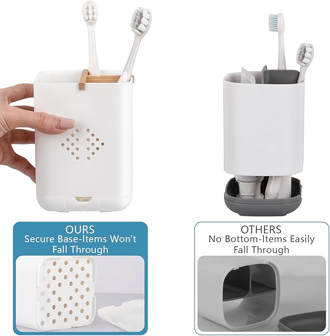 Toothbrush Holders for Bathroom Countertop, Detachable Electric Toothbrush