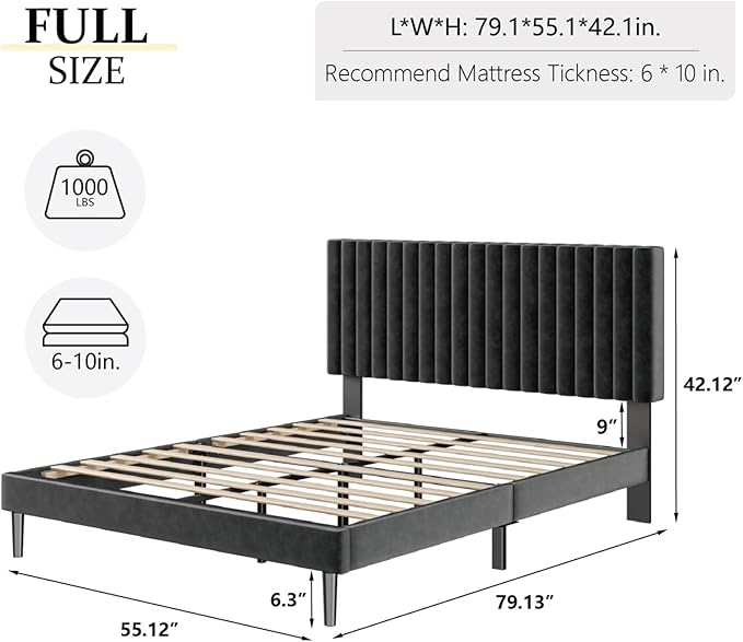 HAOARA Full Size Platform Bed Frame