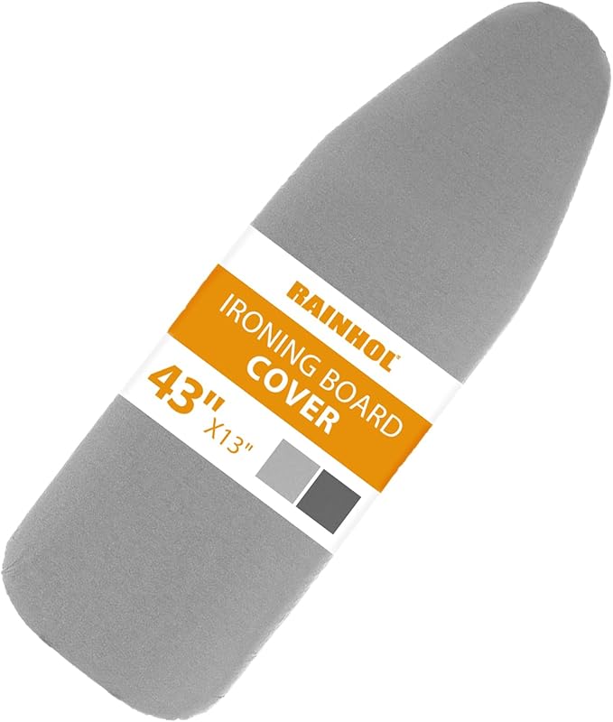 Small Ironing Board Cover 13"x43", RAINHOL Iron Board Replacement Cover and Pad