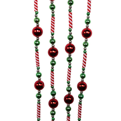 Kurt Adler 8 Foot Candy Bead Garland with Red Balls