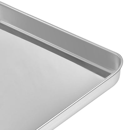 HaWare Baking Tray Set of 4, Stainless Steel Oven Cookie Sheet –Rimmed Pan Baking Sets -Healthy & Non Toxic, Easy Clean & Dishwasher Safe (Large Size)