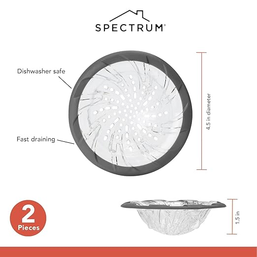Spectrum Cora Kitchen Sink Drain Strainer Pack of 2